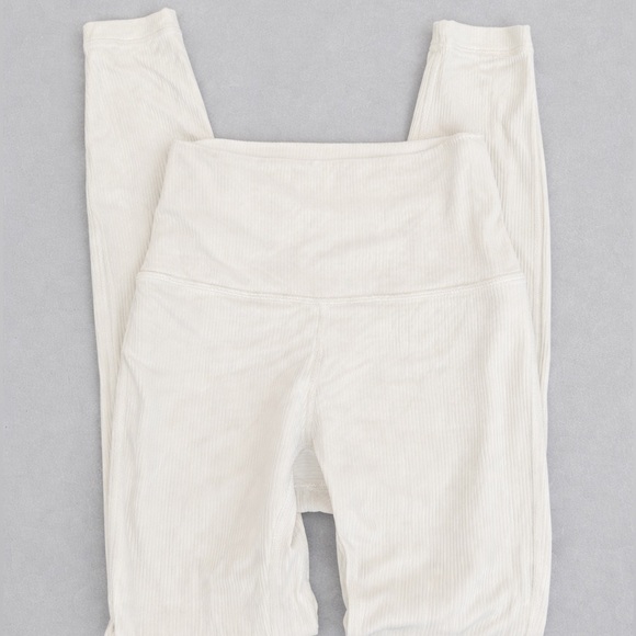 Lululemon Align Ribbed Double Lined Leggings White Opal Size 4 - Picture 2 of 5